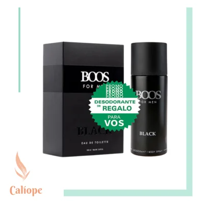 SET DE PERFUME BOOS EDT BLACK + DEO